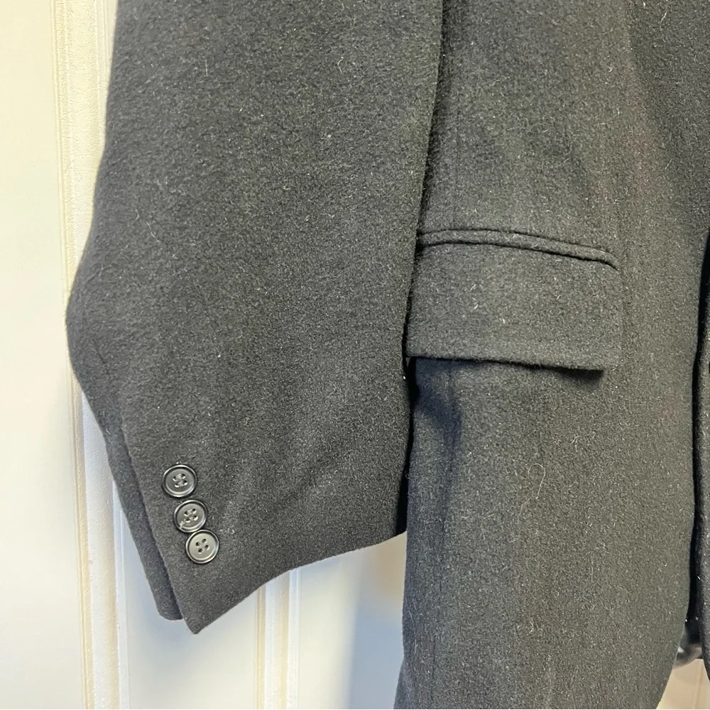 Gianfranco Ruffini Cashmere Blazer 41L Black Madein Italy Luxury Sport Coat Wool